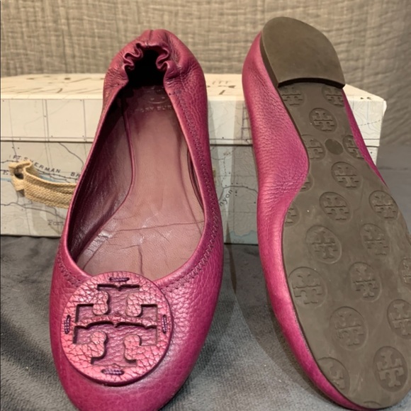 wine colored ballet flats